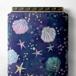 Shell ocean and sky style with blue,pink colors