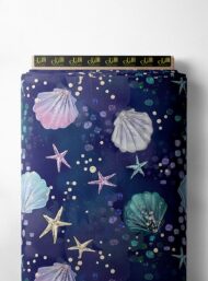 Shell ocean and sky style with blue,pink colors