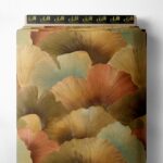 Petal flower style with brown,green colors