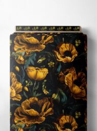 Bloom flower style with yellow,green colors