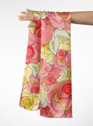 Rose flower style with pink,yellow colors - Image 3