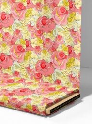 Rose flower style with pink,yellow colors - Image 4