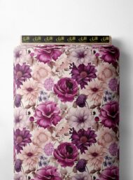 Bloom flower style with purple,pink colors