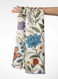 Butterfly flower style with orange,blue colors - Image 3