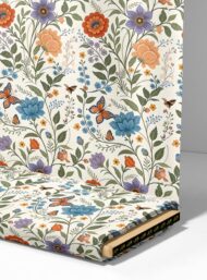 Butterfly flower style with orange,blue colors - Image 4