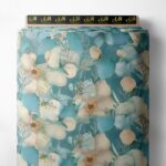 Petal flower style with green,blue colors