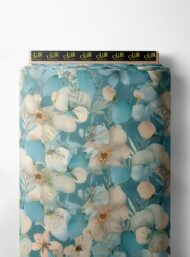 Petal flower style with green,blue colors