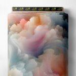 Cloud abstract style with pink,blue colors