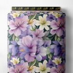 Petal flower style with purple,white colors