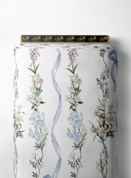 Ribbon flower style with white,blue colors