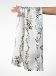 Ribbon flower style with white,blue colors - Image 3