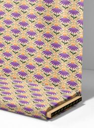 Bloom flower style with purple,yellow colors - Image 4