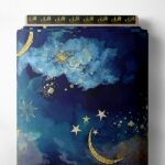 Moon ocean and sky style with blue,grey colors