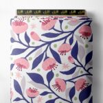 Petal flower style with pink,green colors