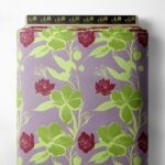 Leaf flower style with green,red colors