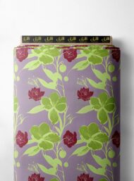 Leaf flower style with green,red colors