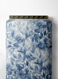 Petal flower style with blue colors