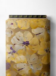 Petal flower style with yellow,purple colors