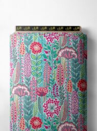 Leaf flower style with pink,green colors