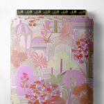 Plant flower style with pink,green colors