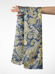 Paisley flower style with yellow, blue colors - Image 3
