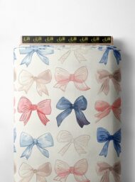 Bow flower style with pink,blue colors