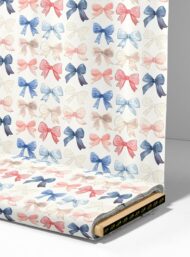 Bow flower style with pink,blue colors - Image 4