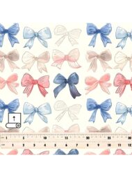 Bow flower style with pink,blue colors - Image 5