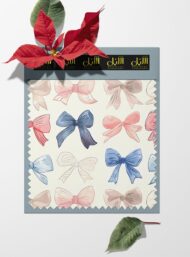 Bow flower style with pink,blue colors - Image 6