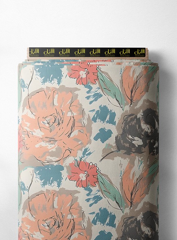 LAI01-2306_1.jpg Leaf flower style with pink,green colors - Image 1