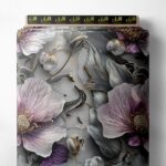 Petal flower style with grey,pink colors