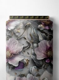 Petal flower style with grey,pink colors