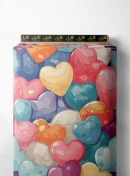 Heart mixed style with pink,blue colors