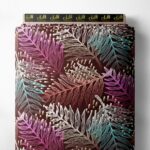 Leaf nature style with brown,pink colors