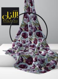 Tulip flower style with purple,white colors - Image 2