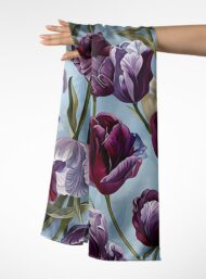 Tulip flower style with purple,white colors - Image 3