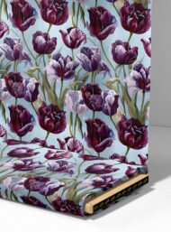 Tulip flower style with purple,white colors - Image 4
