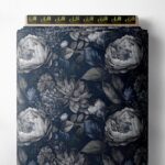 Petal flower style with grey,white colors