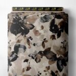 Petal flower style with black,brown colors