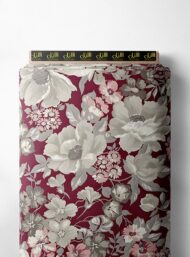 Bloom flower style with red,grey colors