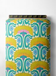 Petal flower style with yellow,blue colors