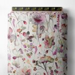 Bloom flower style with pink,green colors