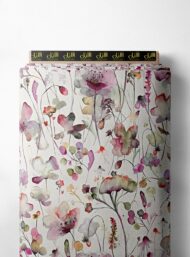 Bloom flower style with pink,green colors