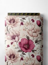 Bloom flower style with pink,white colors