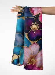 Bloom flower style with pink,blue colors - Image 3