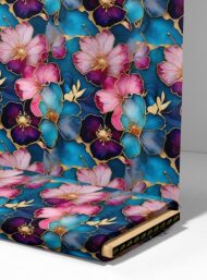 Bloom flower style with pink,blue colors - Image 4