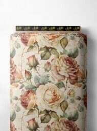 Rose flower style with pink,green colors