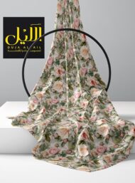 Rose flower style with green,pink colors - Image 2