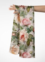 Rose flower style with green,pink colors - Image 3