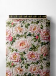 Petal flower style with pink,green colors